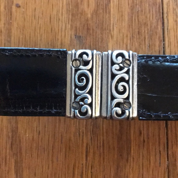 Reversible red & black & silver Brighton belt - Picture 4 of 8